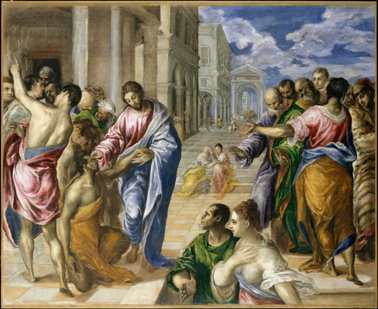 "Jesus Healing the blind"

" -El Greco (Domenikos Theotokopoulos) Greek

 ca. 1570"